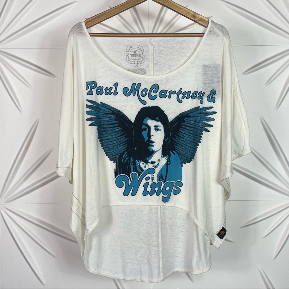 Paul McCartney & Wings Rare Cropped Poncho Style Tee Shirt